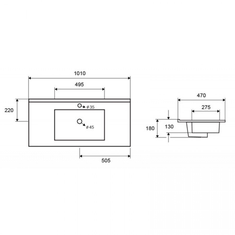 Mosdó Karag LT 7506 100 cm.
