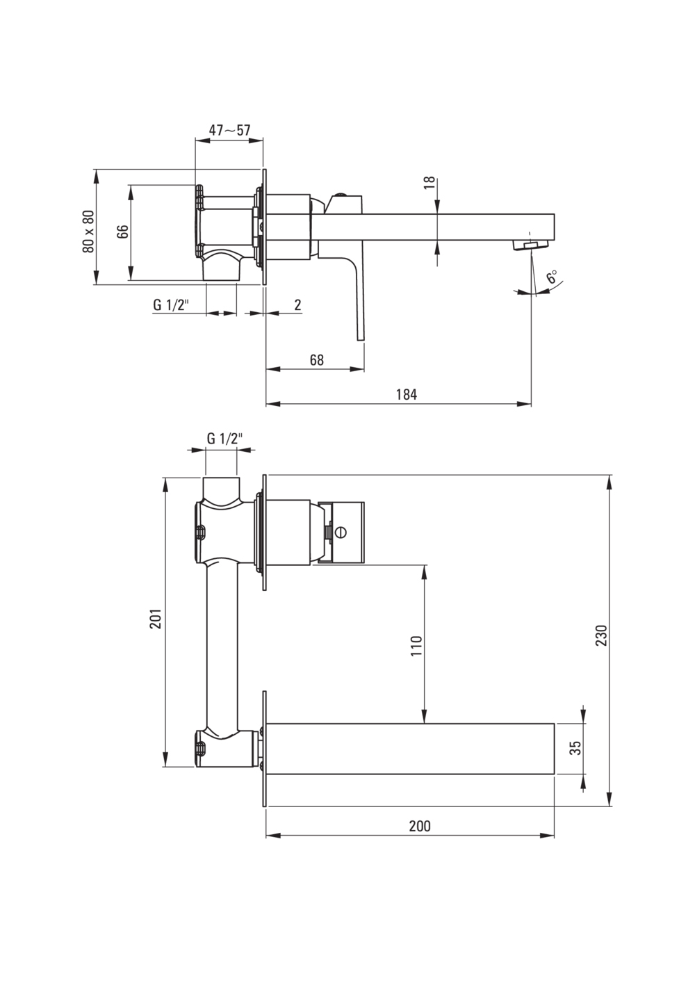 Anemon nero fali mosdó csaptelep click-clack nélkül