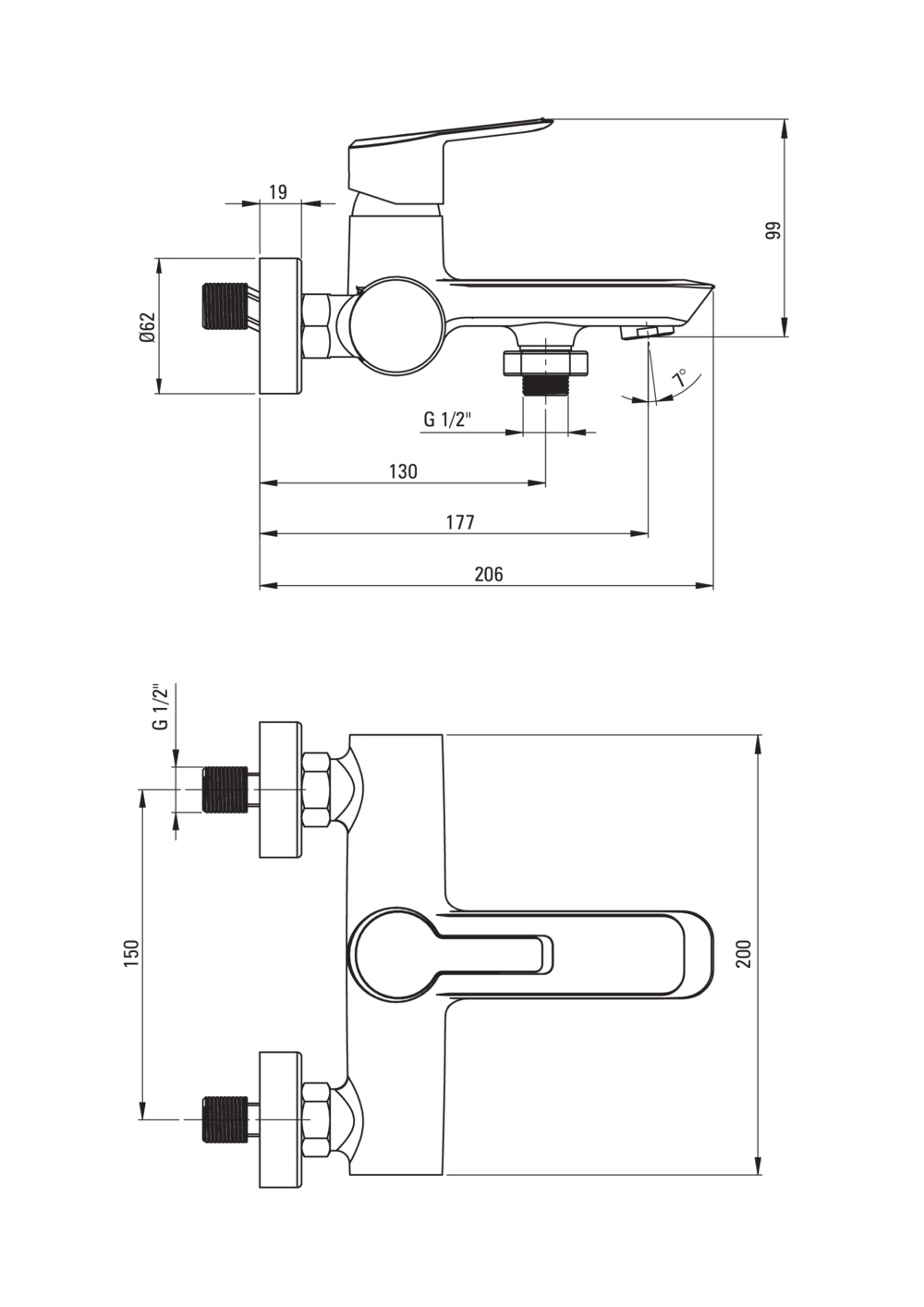 Arnika nero kádtöltő csaptelep zuhanyszett nélkül