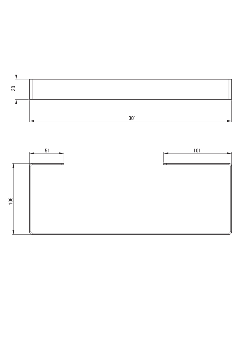 Mokko nero 30 cm törölköző tartó